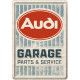 Carte postala metalica Audi - Garage