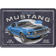 Carte postala metalica Ford Mustang 1969 Mach 1 Blue