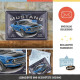 Carte postala metalica Ford Mustang 1969 Mach 1 Blue