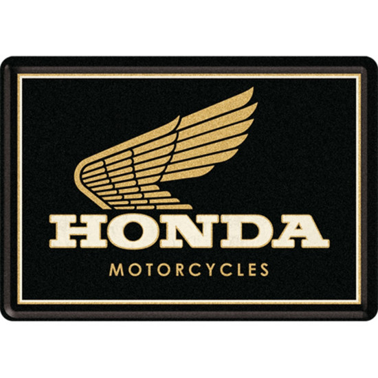 Carte postala metalica Honda MC Motorcycles Gold