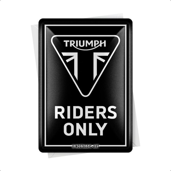 Carte postala metalica  Triumph Riders Only