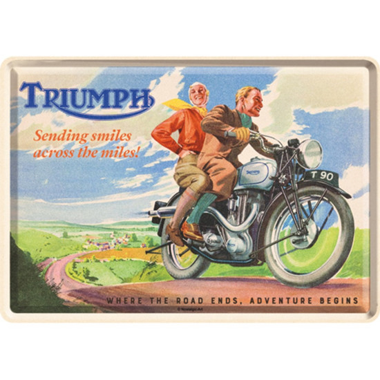 Carte postala metalica Triumph Sending Smiles