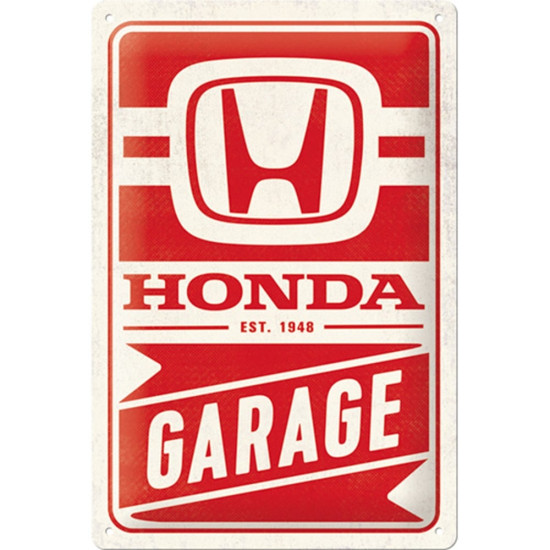 Placa decor metalica 20x30 Honda AM Garage