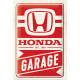 Placa decor metalica 20x30 Honda AM Garage