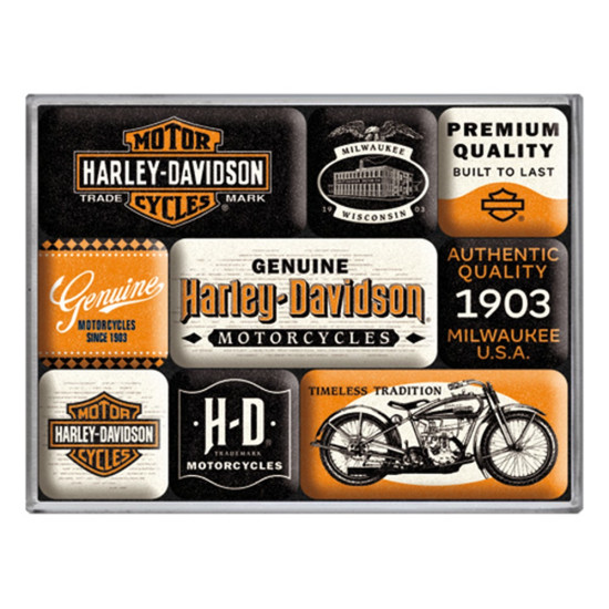 Set Magneti Harley-Davidson Genuine Motorcycles Milwaukee