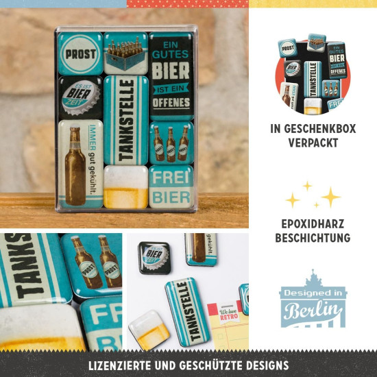 Set magneti Tankstelle Bier