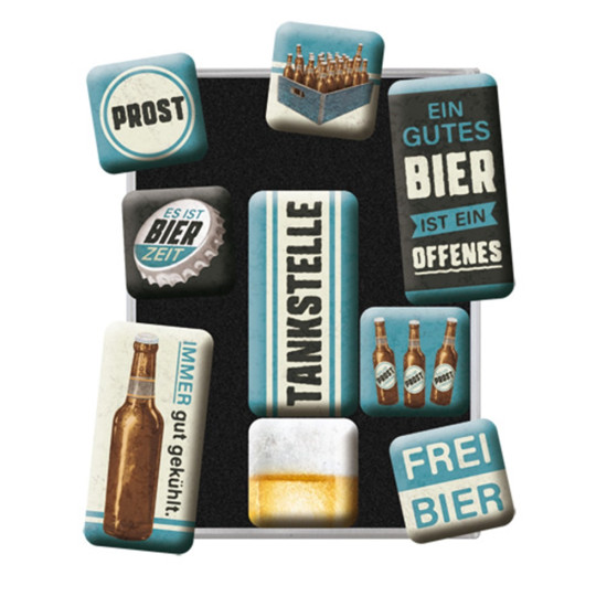 Set magneti Tankstelle Bier