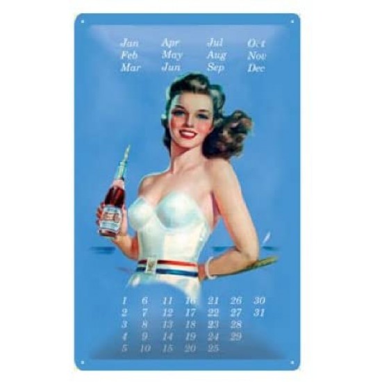 Calendar metalic Pepsi Cola Pin Up 20x30cm