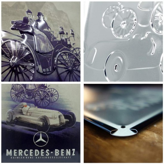 Placa metalica 20x30 Mercedes-Benz - Silver Arrow Historic