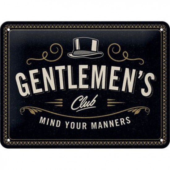 Placa metalica 15x20 Gentlemen's Club