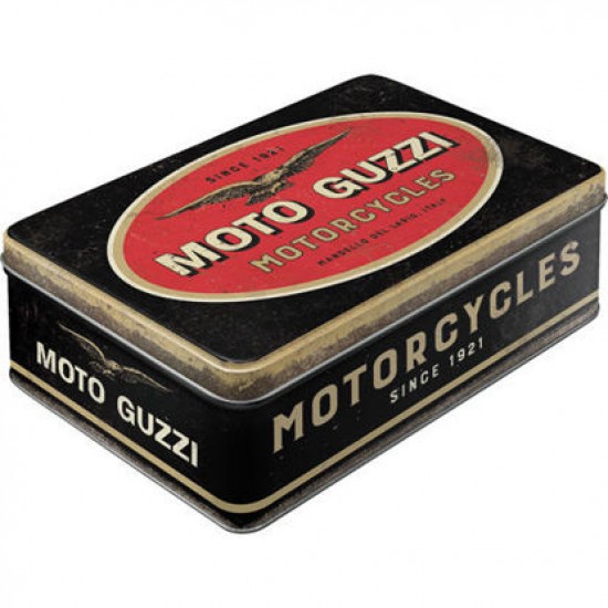 Cutie metal plata 3D Moto Guzzi - Logo Motorcycles