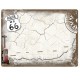 Placa metalica - Route 66 - Map - Remember - 30x40 cm