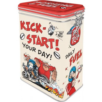 Cutie metalica cu capac etans MOTOmania - Kick-Start Your Day!