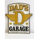 Placa metalica Dad's Garage 58x52 cm