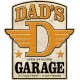 Placa metalica Dad's Garage 58x52 cm