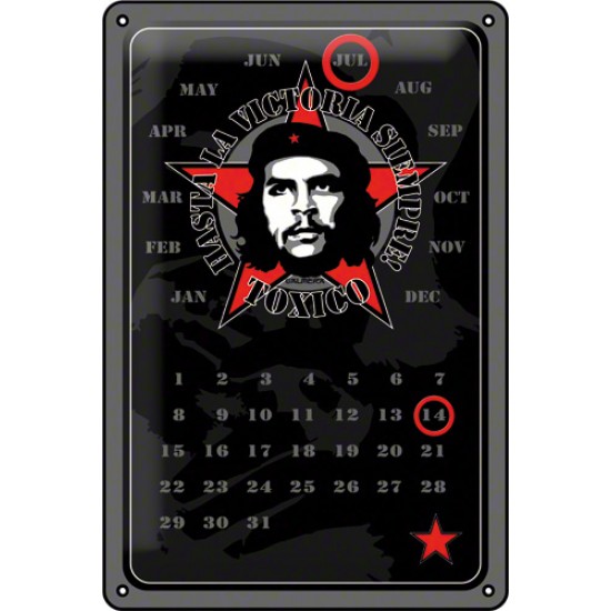 Calendar metalic - Che Guevara 20x30 cm