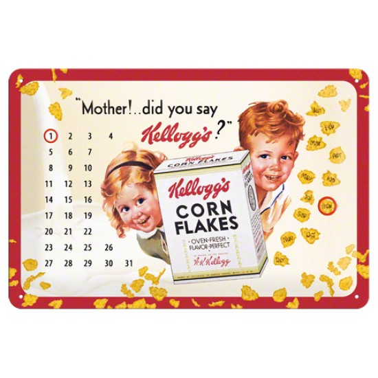 Calendar metalic - Kellogg's 20x30 cm