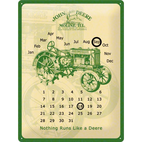 Calendar metalic - John Deere Vintage