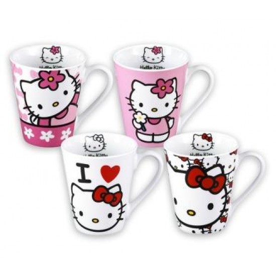 Set 4 cani ceramice - Hello Kitty