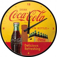 Ceas de perete - Coca Cola - In Bottles Yellow - Ø31 cm