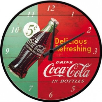 Ceas de perete - Coca Cola Delicious Refreshing Green - Ø31 cm