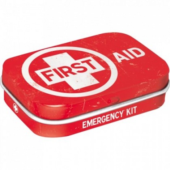 Cutie metalica cu bomboane - First Aid Red