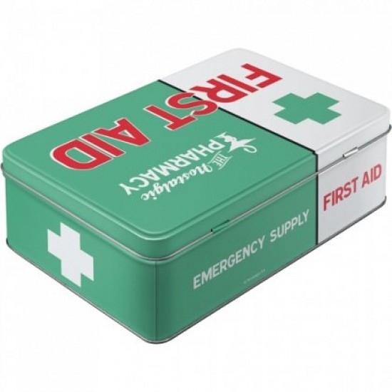 Cutie de depozitare metalica - First Aid Green