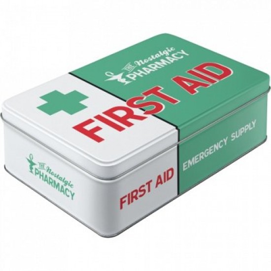 Cutie de depozitare metalica - First Aid Green