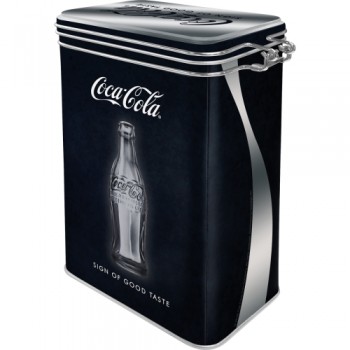 Cutie metalica cu capac etans - Coca Cola Black