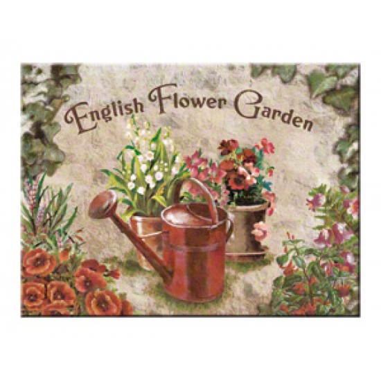 Magnet - Flower Garden Red Can