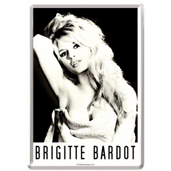 Placa metalica - Brigitte Bardot - 10x14 cm