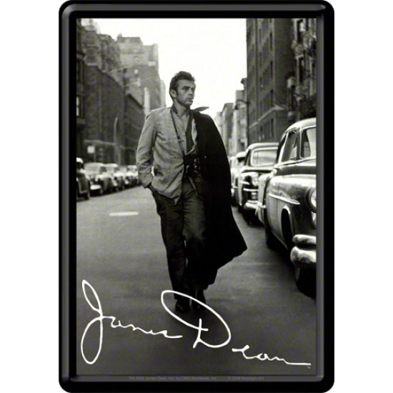 Placa metalica - James Dean - 10x14 cm