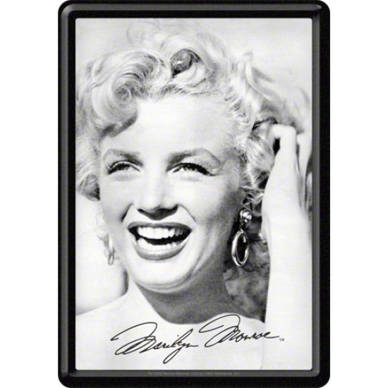 Placa metalica - Marilyn Monroe smile - 10x14 cm