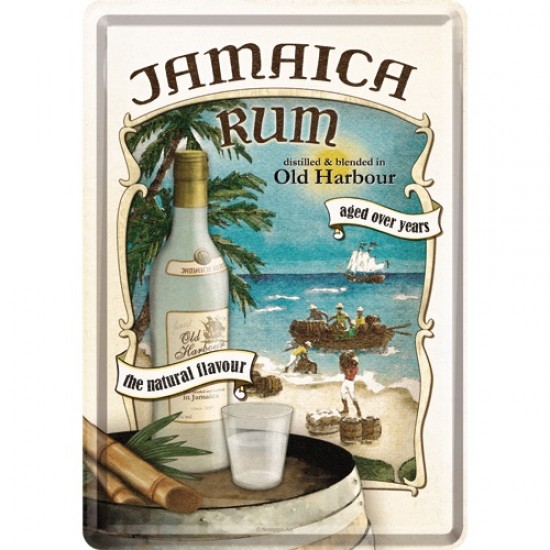 Placa metalica - Jamaica Rum - 10x14 cm