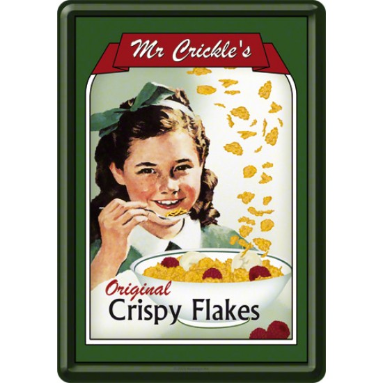 Placa metalica - Crispy Flakes - 10x14 cm