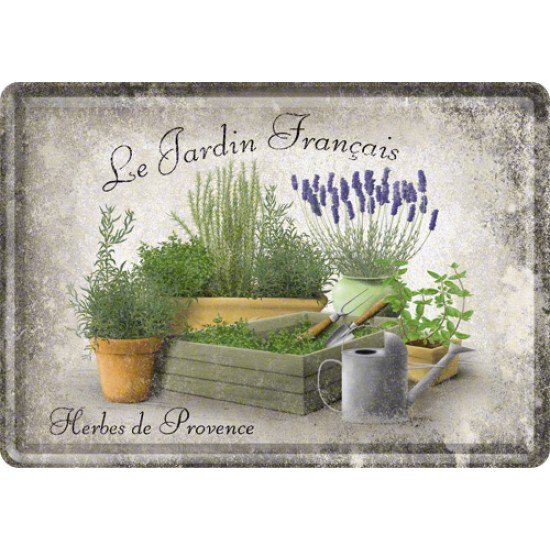 Placa metalica - Le Jardin Francais - 10x14 cm