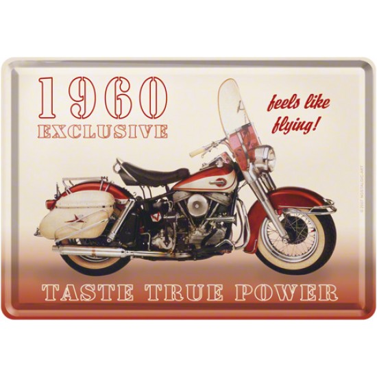 Placa metalica - Taste True Power - 10x14 cm