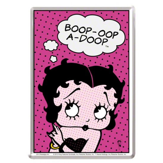 Placa metalica - Betty Boop - Woop - 10x14 cm