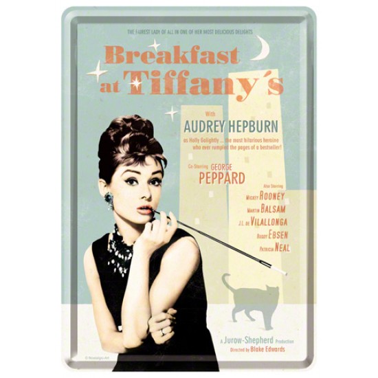 Placa metalica - Breakfast at Tiffany