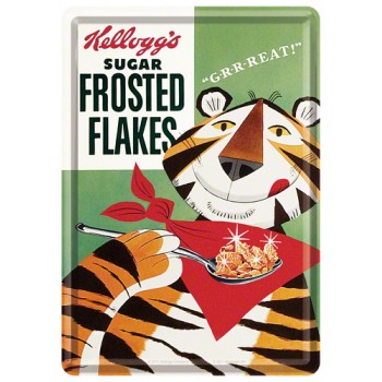 Placa metalica - Kellogg`s Sugar Frosted Flakes - 10x14 cm
