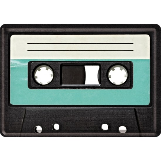 Placa metalica - Retro Cassette - 10x14 cm