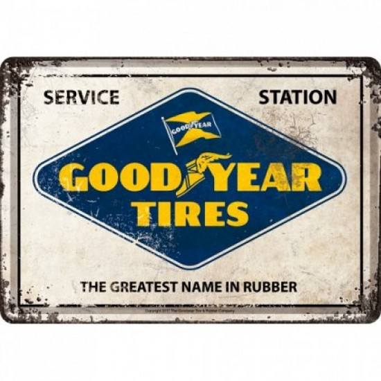 Placa metalica - Goodyear - 10x14 cm