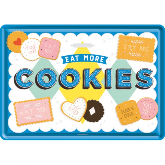 Placa metalica - Cookies - 10x14 cm