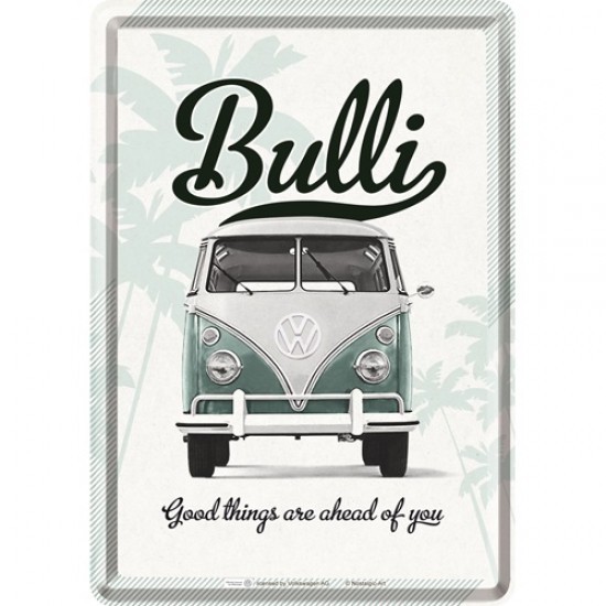 Placa metalica - Volkswagen Bulli - 10x14 cm