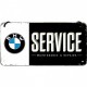 Placa metalica cu snur - BMW Service - 10x20 cm