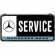 Placa metalica cu snur - Mercedes-Benz Service - 10x20 cm