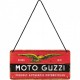 Placa metalica cu snur - Moto Guzzi logo - 10x20 cm