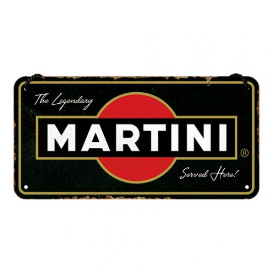 Placa metalica cu snur Martini - Served Here