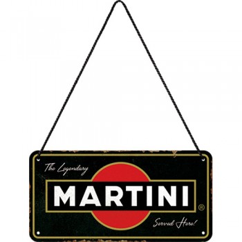 Placa metalica cu snur Martini - Served Here
