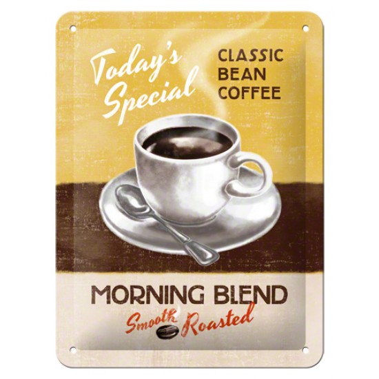 Placa metalica - Morning Blend - 15x20 cm